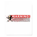 Warning-White posters by humorous Warning-White posters