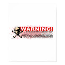 Warning-White posters