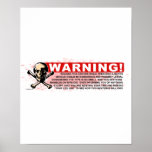 Warning-White posters