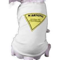 Warning Work In Progress pet clothing by samack Warning Work In Progress pet clothing