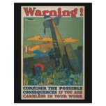 Warning World War II Full Color Flyer