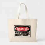 Warning WORLD'S GREATEST RECEPTIONIST Bag
