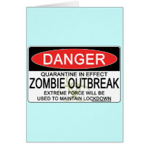 Warning - Zombie Outbreak Cards