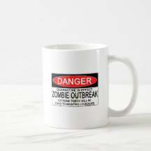 Warning - Zombie Outbreak Mugs