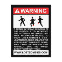 Warning Zombie Outbreak Postcard