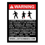 Warning Zombie Outbreak Postcard
