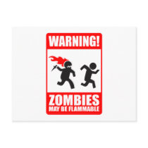 Warning! Zombies May Be Flammable Postcard