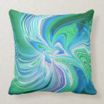Warped Blues Art Pillow-Rok It Art by rokinronda
