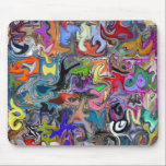 Warped Pattern Multicolored Mousepad mousepads