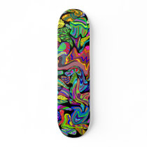 Warped Patterned Colorful Skateboard by JKdesigns Warped Patterned Colorful Skateboard