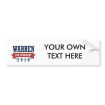 WARREN 2016 CERTIFIED RIBBON -.png Bumper Stickers