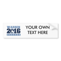 WARREN 2016 ROUND DONKEY -.png Bumper Sticker