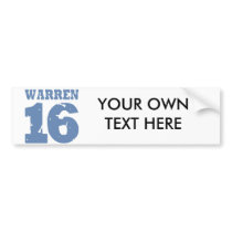 WARREN 2016 UNIFORM DISTRESSED -.png Bumper Sticker
