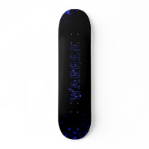 warren blue lightning custom skateboard deck