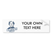 WARREN BLUE STATE OF MIND -.png Bumper Stickers