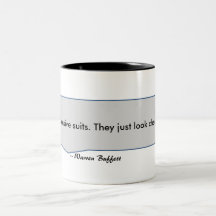Warren Buffett Quote Expensive suits look cheap Mug