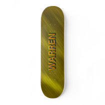 warren gold custom skateboard deck by mantisgraffi
