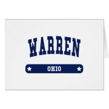 Warren Ohio College Style tee shirts Greeting Card