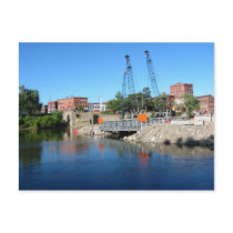 Warren, PA's Hickory Street Bridge Construction  P Postcard
