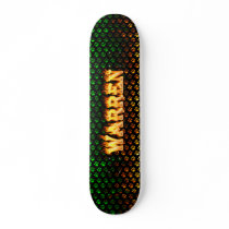 Warren skateboard fire and flames design.