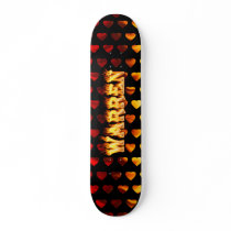 Warren skateboard fire and flames design.