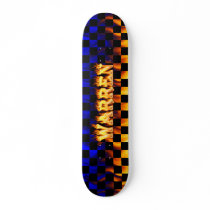 Warren skateboard fire and flames design.