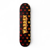 Warren skateboard fire and flames design.