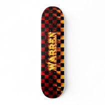 Warren skateboard fire and flames design.