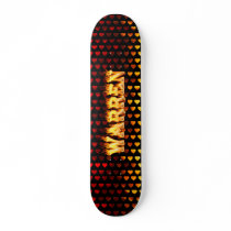 Warren skateboard fire and flames design.