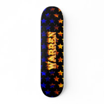 Warren skateboard fire and flames design.