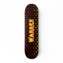 Warren skateboard fire and flames design.