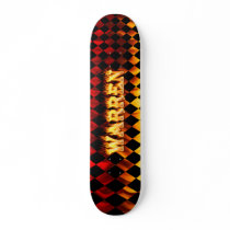 Warren skateboard fire and flames design.