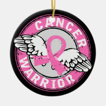 Warrior 14C Breast Cancer Christmas Tree Ornaments