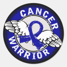 Warrior 14C Colon Cancer Round Stickers