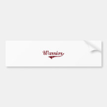 Warrior Alabama Classic Design Bumper Sticker