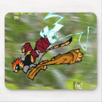 WARRIOR CAT IN THE WILD MOUSE PADS