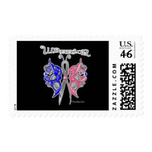 Warrior Celtic Butterfly - Male Breast Cancer Postage