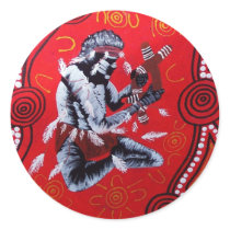 WARRIOR CHANT ROUND STICKER