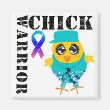 Warrior Chick Thyroid Cancer Magnets