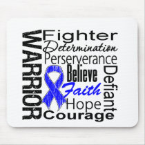 Warrior Collage Rectal Cancer Mouse Pad