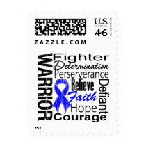 Warrior Collage Rectal Cancer Postage
