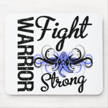Warrior Fight Strong Stomach Cancer Mousepads