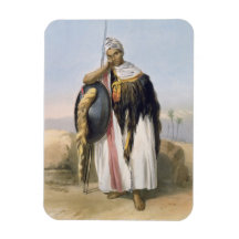 Warrior from Amhara, Ethiopia, illustration from ' Rectangular Magnets