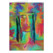 Warrior Of The Rainbow Greeting Cards