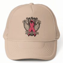 Warrior Vintage Wings - Breast Cancer Trucker Hats