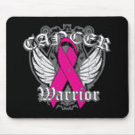 Warrior Vintage Wings - Breast Cancer v2 Mousepad