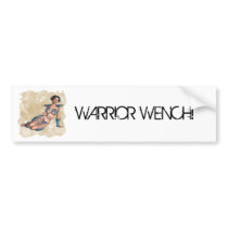 Warrior Wench 01 bumper stickers by GypsySprite Warrior Wench 01 bumper stickers