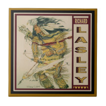Warrior with Flaming Arrow Ceramic Tile