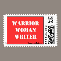 Warrior Woman Writer Postage stamps