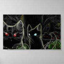 Warriors Hawfrost and Tigerstar- The dark forest Posters